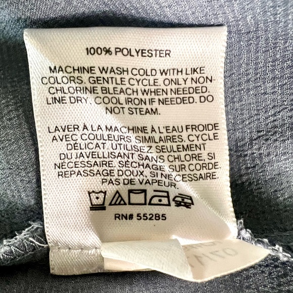 Ruffled Short Sleeve Blue Gray Blouse Top for Women Size S Small - Picture 8 of 8